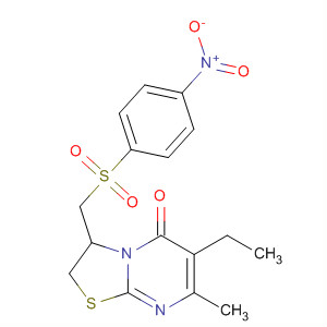 874116-27-5  5H-Thiazolo[3,2-a]pyrimidin-5-one,6-ethyl-2,3-dihydro-7-methyl-3-[[(4-nitrophenyl)sulfonyl]methyl]-