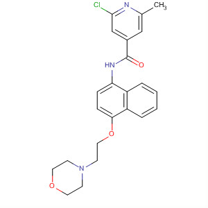 874131-44-9  4-Pyridinecarboxamide,2-chloro-6-methyl-N-[4-[2-(4-morpholinyl)ethoxy]-1-naphthalenyl]-