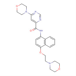 874133-45-6  4-Pyrimidinecarboxamide,6-(4-morpholinyl)-N-[4-[2-(4-morpholinyl)ethoxy]-1-naphthalenyl]-