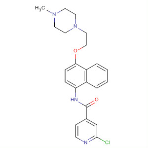 874133-79-6  4-Pyridinecarboxamide,2-chloro-N-[4-[2-(4-methyl-1-piperazinyl)ethoxy]-1-naphthalenyl]-