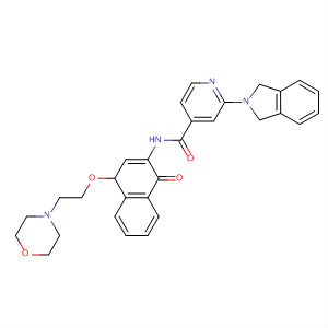 874134-78-8  4-Pyridinecarboxamide,2-(1,3-dihydro-2H-isoindol-2-yl)-N-[4-[2-(4-morpholinyl)ethoxy]-1-naphthalenyl]-