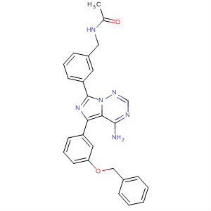 874153-62-5  Acetamide,N-[[3-[4-amino-5-[3-(phenylmethoxy)phenyl]imidazo[5,1-f][1,2,4]triazin-7-yl]phenyl]methyl]-