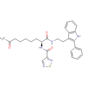 874155-15-4  1,2,5-Thiadiazole-3-carboxamide,N-[(1S)-7-oxo-1-[[[2-(2-phenyl-1H-indol-3-yl)ethyl]amino]carbonyl]octyl]-
