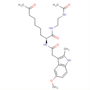 874155-29-0  1H-Indole-3-acetamide,N-[(1S)-1-[[[2-(acetylamino)ethyl]amino]carbonyl]-7-oxooctyl]-5-methoxy-2-methyl-