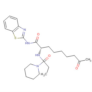 874156-43-1  1-Piperidinepropanamide,N-[(1S)-1-[(2-benzothiazolylamino)carbonyl]-7-oxooctyl]-