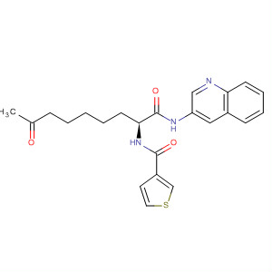 874156-52-2  3-Thiophenecarboxamide,N-[(1S)-7-oxo-1-[(3-quinolinylamino)carbonyl]octyl]-