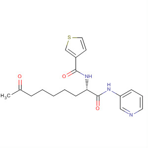 874156-66-8  3-Thiophenecarboxamide,N-[(1S)-7-oxo-1-[(3-pyridinylamino)carbonyl]octyl]-