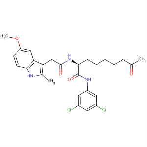 874157-94-5  1H-Indole-3-acetamide,N-[(1S)-1-[[(3,5-dichlorophenyl)amino]carbonyl]-7-oxooctyl]-5-methoxy-2-methyl-