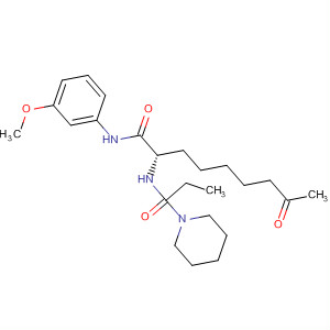 874158-11-9  1-Piperidinepropanamide,N-[(1S)-1-[[(3-methoxyphenyl)amino]carbonyl]-7-oxooctyl]-