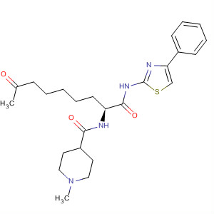 874158-24-4  4-Piperidinecarboxamide,1-methyl-N-[(1S)-7-oxo-1-[[(4-phenyl-2-thiazolyl)amino]carbonyl]octyl]-