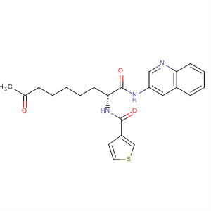 874158-45-9  3-Thiophenecarboxamide,N-[(1R)-7-oxo-1-[(3-quinolinylamino)carbonyl]octyl]-