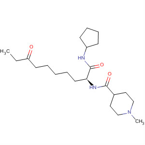 874159-09-8  4-Piperidinecarboxamide,N-[(1S)-1-[(cyclopentylamino)carbonyl]-7-oxononyl]-1-methyl-