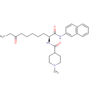 874160-21-1  4-Piperidinecarboxamide,1-methyl-N-[(1S)-1-[(2-naphthalenylamino)carbonyl]-7-oxononyl]-