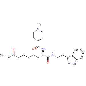 874160-50-6  4-Piperidinecarboxamide,N-[(1S)-1-[[[2-(1H-indol-3-yl)ethyl]amino]carbonyl]-7-oxononyl]-1-methyl-