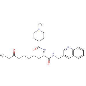 874160-60-8  4-Piperidinecarboxamide,1-methyl-N-[(1S)-7-oxo-1-[[(3-quinolinylmethyl)amino]carbonyl]nonyl]-