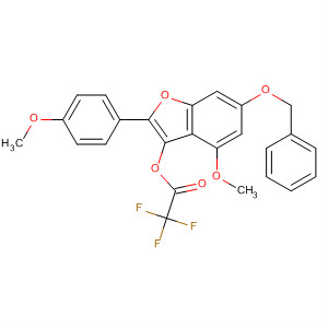 874202-11-6  Acetic acid, trifluoro-,4-methoxy-2-(4-methoxyphenyl)-6-(phenylmethoxy)-3-benzofuranyl ester