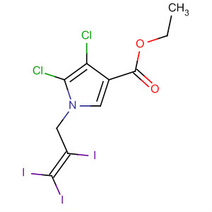 87427-21-2  1H-Pyrrole-3-carboxylic acid, 4,5-dichloro-1-(2,3,3-triiodo-2-propenyl)-,ethyl ester