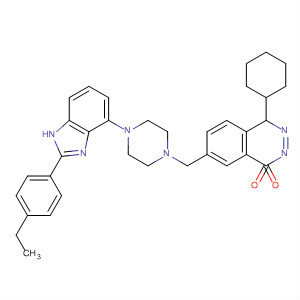 874277-72-2  2,3-Quinoxalinedione,1-cyclohexyl-6-[[4-[2-(4-ethylphenyl)-1H-benzimidazol-4-yl]-1-piperazinyl]methyl]-1,4-dihydro-