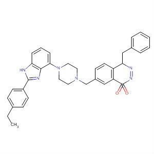 874277-73-3  2,3-Quinoxalinedione,6-[[4-[2-(4-ethylphenyl)-1H-benzimidazol-4-yl]-1-piperazinyl]methyl]-1,4-dihydro-1-(phenylmethyl)-