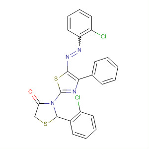 874281-57-9  4-Thiazolidinone,2-(2-chlorophenyl)-3-[5-[(2-chlorophenyl)azo]-4-phenyl-2-thiazolyl]-
