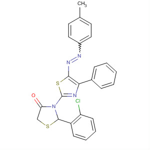 874281-62-6  4-Thiazolidinone,2-(2-chlorophenyl)-3-[5-[(4-methylphenyl)azo]-4-phenyl-2-thiazolyl]-