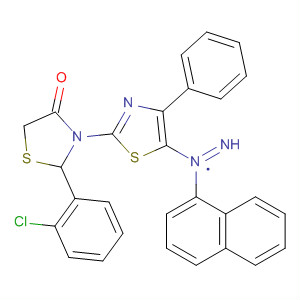 874281-67-1  4-Thiazolidinone,2-(2-chlorophenyl)-3-[5-(2-naphthalenylazo)-4-phenyl-2-thiazolyl]-