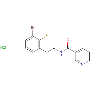 874283-89-3  3-Pyridinecarboxamide, N-[2-(3-bromo-2-fluorophenyl)ethyl]-,monohydrochloride