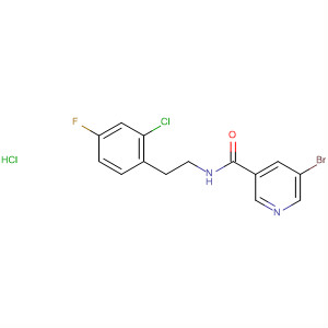 874283-94-0  3-Pyridinecarboxamide, 5-bromo-N-[2-(2-chloro-4-fluorophenyl)ethyl]-,monohydrochloride
