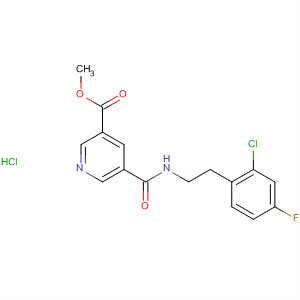 874283-95-1  3-Pyridinecarboxylic acid,5-[[[2-(2-chloro-4-fluorophenyl)ethyl]amino]carbonyl]-, methyl ester,monohydrochloride