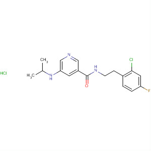 874284-00-1  3-Pyridinecarboxamide,N-[2-(2-chloro-4-fluorophenyl)ethyl]-5-[(1-methylethyl)amino]-,monohydrochloride