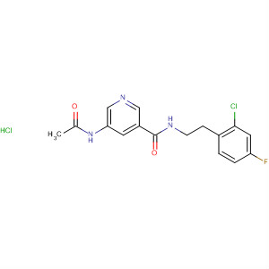 874284-01-2  3-Pyridinecarboxamide,5-(acetylamino)-N-[2-(2-chloro-4-fluorophenyl)ethyl]-,monohydrochloride