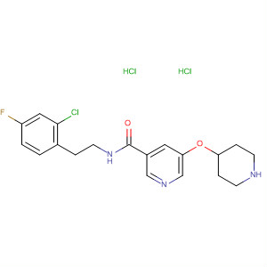 874284-02-3  3-Pyridinecarboxamide,N-[2-(2-chloro-4-fluorophenyl)ethyl]-5-(4-piperidinyloxy)-,dihydrochloride