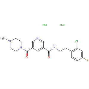 874284-11-4  3-Pyridinecarboxamide,N-[2-(2-chloro-4-fluorophenyl)ethyl]-5-[(4-methyl-1-piperazinyl)carbonyl]-, dihydrochloride