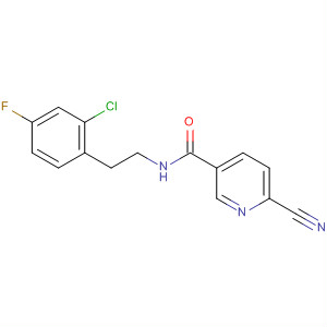 874284-53-4  3-Pyridinecarboxamide, N-[2-(2-chloro-4-fluorophenyl)ethyl]-6-cyano-