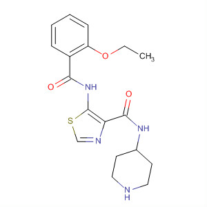 874288-49-0  4-Thiazolecarboxamide, 5-[(2-ethoxybenzoyl)amino]-N-4-piperidinyl-