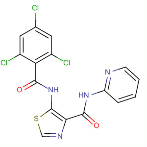 874288-57-0  4-Thiazolecarboxamide, N-2-pyridinyl-5-[(2,4,6-trichlorobenzoyl)amino]-