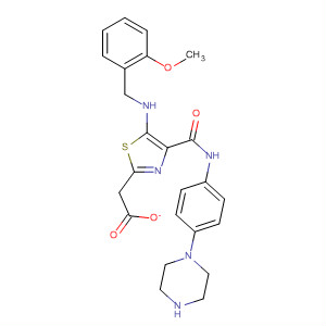 874288-70-7  4-Thiazolecarboxamide,5-[[(2-methoxyphenyl)methyl]amino]-N-[4-(1-piperazinyl)phenyl]-,monoacetate