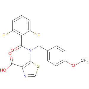 874288-83-2  4-Thiazolecarboxylic acid,5-[(2,6-difluorobenzoyl)[(4-methoxyphenyl)methyl]amino]-