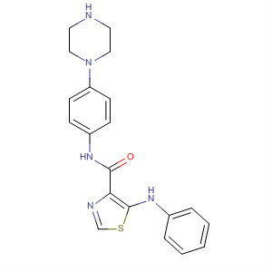 874288-94-5  4-Thiazolecarboxamide, 5-(phenylamino)-N-[4-(1-piperazinyl)phenyl]-