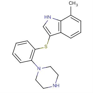 874296-17-0  1H-Indole, 7-methyl-3-[[2-(1-piperazinyl)phenyl]thio]-