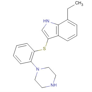 874296-38-5  1H-Indole, 7-ethyl-3-[[2-(1-piperazinyl)phenyl]thio]-