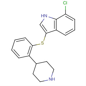 874296-68-1  1H-Indole, 7-chloro-3-[[2-(4-piperidinyl)phenyl]thio]-