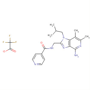874327-28-3  4-Pyridinecarboxamide,N-[[4-amino-6,7-dimethyl-1-(2-methylpropyl)-1H-imidazo[4,5-c]pyridin-2-yl]methyl]-, trifluoroacetate