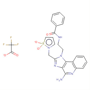 874328-56-0  Benzamide,N-[2-[4-amino-2-[(1,1-dioxido-2-isothiazolidinyl)methyl]-1H-imidazo[4,5-c]quinolin-1-yl]ethyl]-, trifluoroacetate
