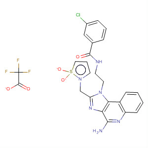 874328-62-8  Benzamide,N-[2-[4-amino-2-[(1,1-dioxido-2-isothiazolidinyl)methyl]-1H-imidazo[4,5-c]quinolin-1-yl]ethyl]-3-chloro-, trifluoroacetate