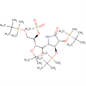 874350-60-4  2-Pyrrolidinone,3,4-bis[[(1,1-dimethylethyl)dimethylsilyl]oxy]-5-[(4R,5S)-5-[(1R)-2-[[(1,1-dimethylethyl)dimethylsilyl]oxy]-1-[(methylsulfonyl)oxy]ethyl]-2,2-dimethyl-1,3-dioxolan-4-yl]-, (3R,4S,5S)-