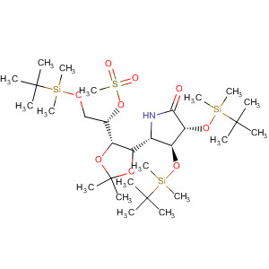 874350-65-9  2-Pyrrolidinone,3,4-bis[[(1,1-dimethylethyl)dimethylsilyl]oxy]-5-[(4R,5S)-5-[(1S)-2-[[(1,1-dimethylethyl)dimethylsilyl]oxy]-1-[(methylsulfonyl)oxy]ethyl]-2,2-dimethyl-1,3-dioxolan-4-yl]-, (3R,4S,5S)-