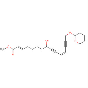 874358-01-7  2,11-Pentadecadiene-9,13-diynoic acid,8-hydroxy-15-[(tetrahydro-2H-pyran-2-yl)oxy]-, methyl ester, (2E,11Z)-