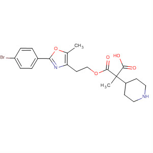 874366-14-0  4-Piperidineacetic acid,1-[[2-[2-(4-bromophenyl)-5-methyl-4-oxazolyl]ethoxy]carbonyl]-a-methyl-