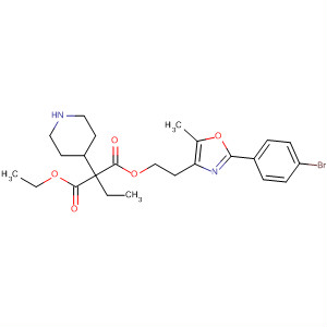 874366-15-1  4-Piperidineacetic acid,1-[[2-[2-(4-bromophenyl)-5-methyl-4-oxazolyl]ethoxy]carbonyl]-a-ethyl-,ethyl ester